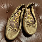Sam Edelman Gold Leather Ballet Flats Size 6 Photo 0