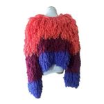 Nasty Gal Shaggy Open Cardigan Rainbow Jacket Size Small Designer Avangard Photo 3