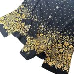 Leslie Fay Vintage‎ 90s  2 Piece Long Skirt Set Size 16 Floral Black Short Sleeve Photo 3