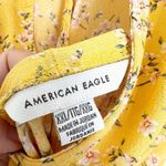 American Eagle  Floral Yellow V-Neck Open Back‎ Romper Tie Waist AE Plus Size XXL Photo 5