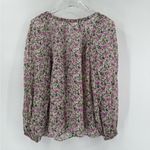 Pearl by Lela Rose | Floral Printed blouse size small NWT Purple Photo 2