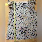 Attention  Leopard Animal Print Ruffle Sleeve Top in Tan/Orange/Pink - Size Small Photo 6