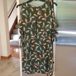 Adelyn Rae ππ Butterfly Print Cold Shoulder Sheath Dress Olive Green Small S Photo 4