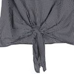 Bishop and Young  Black & White Gingham Tie Front Top XS Photo 2