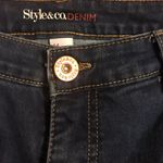Style & Co . Tummy control straight leg blue jeans Photo 3
