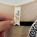 L Love Cream Boho Tank Top Size Large k Photo 2