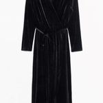 & Other Stories & OTHER STORIES Crushed Velvet Wrap Dress In Black Photo 2