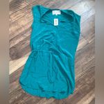 Rory Beca  XS $238 teal emerald silk drawstring dress NWT Photo 1