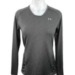 Under Armour  Gray Crew Neck Long Sleeve Semi Fitted Heat Gear Top Size S/M Photo 0