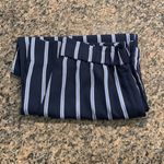 H&M  Navy Stripe Trouser Wide Leg Cropped Pants Size 10 EUC #4214 Photo 5