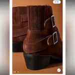 Anthropologie  Double Buckle Ankle Boots suede casual western boho fall $120 Photo 1