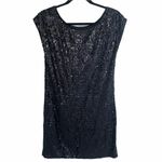 LC Lauren Conrad  Black Sequin Shift Dress size M Photo 3