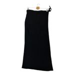 Free People  Boderline Midi Wrap Skirt Black Ribbed Size Large Y2K Photo 2