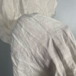 Bella Dahl  Ruffle Tie Neck Dress Pink Above The Knee 100% Linen Sz S Made In USA Photo 6