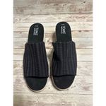 Toms  Margo Espadrille Wedge Slide Sandals Women's Size 10 Black White Shoes Photo 3