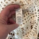 Haute Hippie  Tan/Cream Ombre Crochet Poncho One Size Photo 3