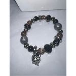 Alex’s Angels Memento Prayer Box Charm Crystal Beaded Stretch Bracelet Silver Photo 3