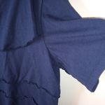 Anthony Richards 2X Navy Ruffle Dress Career Top Plus Blue Photo 1