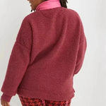 Aerie  Dream Sherpa Quarter Zip Sweatshirt, Cherry Pink/Hot Pink Photo 1