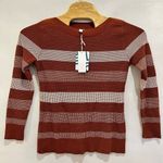 Market & Spruce Colorblock Stripe Sweater Size Medium Rust Stitch Fix‎ Red Photo 0