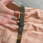 Bebe  Belted Pink Green‎ Ombre Zip Back Pleated Dress Knee Length Photo 1