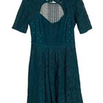 BCBGMAXAZRIA  Jayla Green Swiss Polka Dot Sheer Overlay Lace Dress 2 Photo 0