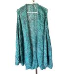Free People  Women's Oversized Ocean Blue Chunky Cardigan Photo 1