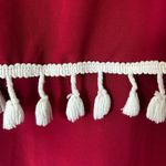 Impressions red and white sleeveless tassel dress size M Photo 6