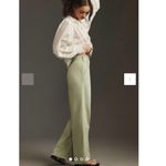 Anthropologie Pilcro  Size 28P Eventide Trouser High Rise Wide Leg Jeans Cucumber Photo 2