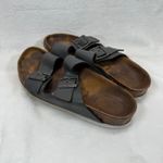 Birkenstock  Arizona Leather Sandals Gray Two Strap Slides EU 38N US 7‎ READ Photo 9