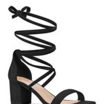 Cynthia Rowley  Black Wraparound Heels Photo 0