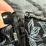 Cote d’ Azur medium vintage silk beaded sequin floral formal top evening wear Black Photo 8