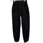 MOTHER The Wrapper Patch Springy Ankle Jeans Size 23 Black Photo 5