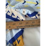 Calessa Top Size 1X Multicolor Aztec Button Front Southwestern Abstract Roll Tab Blue Photo 11
