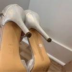 I. Miller  Silver Fabric Ankle Strap Sandals Size 10 Photo 7