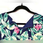 Pappagallo Floral Print Sheath‎ Dress Navy 2X Resort Wear Wrinkle Photo 6