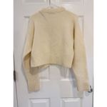 ZARA  Cropped Sweater Mock Neck Long Sleeve‎ Knit Pullover Cream Size M Photo 4