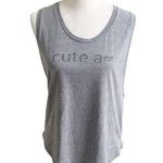 Fabletics  Women’s Cute AF Muscle Workout Tank Size Medium Grey Gym Athletics Photo 0