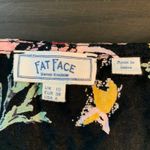 Fat Face Black Floral Midi Wrap Dress Puff Sleeve Tie Waist 6 Full Button Front Photo 2