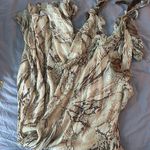 ZARA  Women's V-Neck Ruffle Animal Print Dress Photo 3