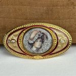 Vintage Avon 90s President’s Club Brooch Mrs. Albee Recognition Pin Cottagecore Gold Photo 0