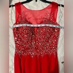 Dancing Queen  Cherry Red Sequin Maxi Dress Size XS Photo 8