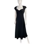 Jones New York  Dress Black Polyester‎ Midi Evening Career Work Party Cocktail Photo 1
