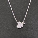 Sterling Silver  Necklace with crystal heart Photo 0