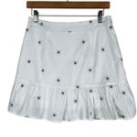 Altar'd State NWT Altar’d State Mini Skirt Womens M White Floral Embroidered Pleated Prairie Photo 0