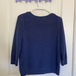 Old Navy EUC  women’s blue thick cable‎ knit 3/4 sleeve sweater medium Photo 5