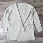 J.Crew  Light Gray Collarless Knit Sweater/Blazer 100% Cotton Photo 1