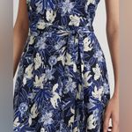 Lauren Ralph Lauren Floral Crepe Dress Blue Navy Size 10 MSRP $145 Photo 3