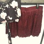 ECI New Women’s - Pleated Tiered Lace Mini Skirt Photo 0