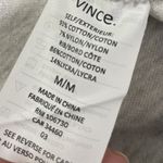 Vince  Melange Rib Trim Mini Shirt Dress Grey Space Dye Long Sleeve Knit Size M Photo 5